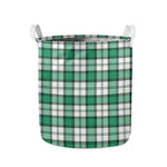 Shamrock St. Patrick's Day Tartan Print Collapsible Laundry Basket