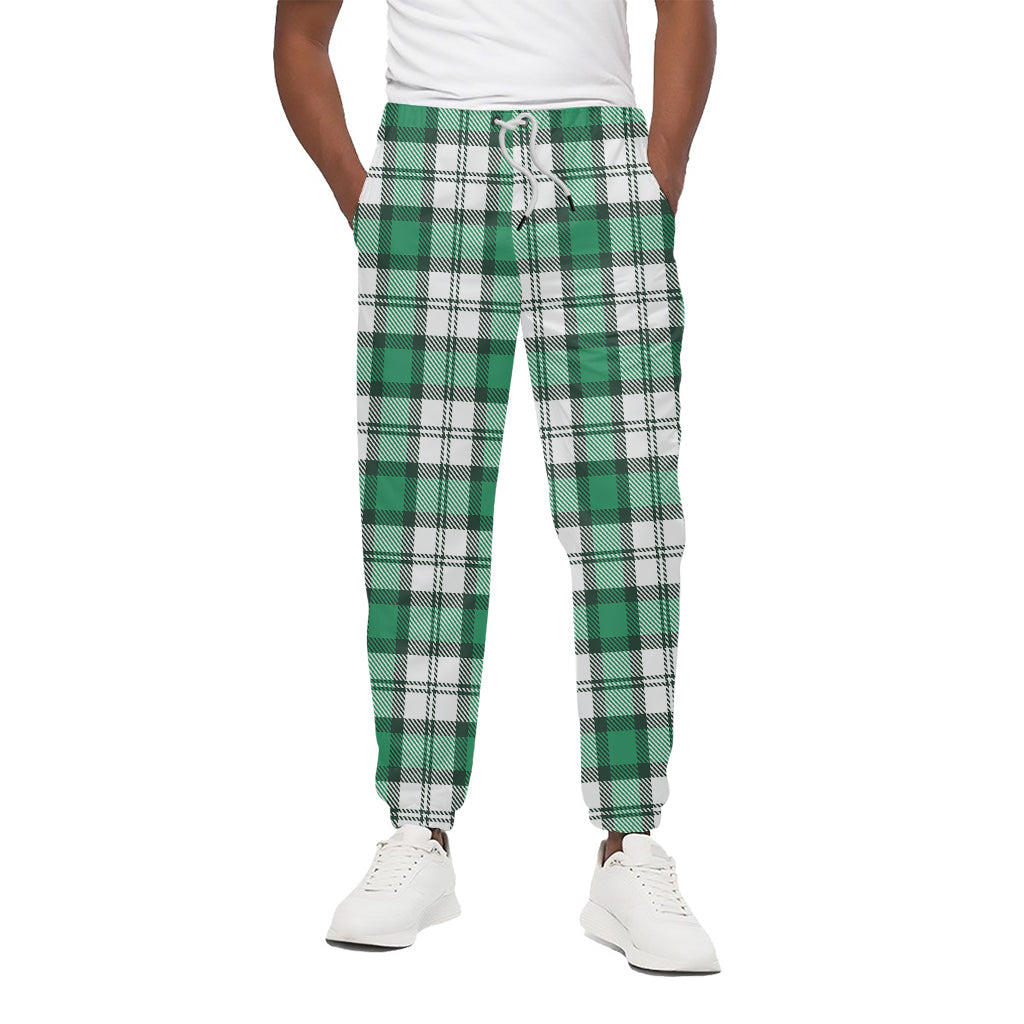Shamrock St. Patrick's Day Tartan Print Cotton Pants
