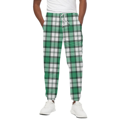 Shamrock St. Patrick's Day Tartan Print Cotton Pants