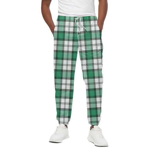 Shamrock St. Patrick's Day Tartan Print Cotton Pants