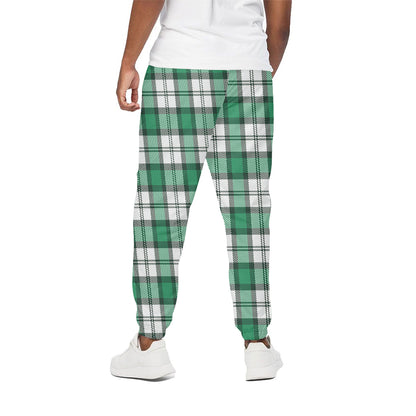 Shamrock St. Patrick's Day Tartan Print Cotton Pants