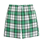 Shamrock St. Patrick's Day Tartan Print Cotton Shorts