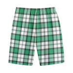 Shamrock St. Patrick's Day Tartan Print Cotton Shorts