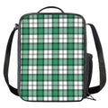 Shamrock St. Patrick's Day Tartan Print Crossbody Lunch Bag