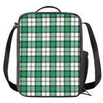 Shamrock St. Patrick's Day Tartan Print Crossbody Lunch Bag