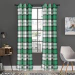 Shamrock St. Patrick's Day Tartan Print Curtain
