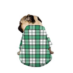 Shamrock St. Patrick's Day Tartan Print Dog Zip Up Jacket
