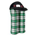 Shamrock St. Patrick's Day Tartan Print Double Neoprene Wine Tote