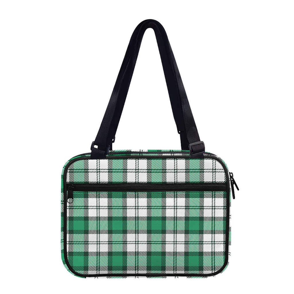 Shamrock St. Patrick's Day Tartan Print Double Strap Bible Bag
