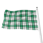 Shamrock St. Patrick's Day Tartan Print Flag