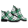 Shamrock St. Patrick's Day Tartan Print Flat Ankle Boots