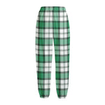 Shamrock St. Patrick's Day Tartan Print Fleece Lined Knit Pants