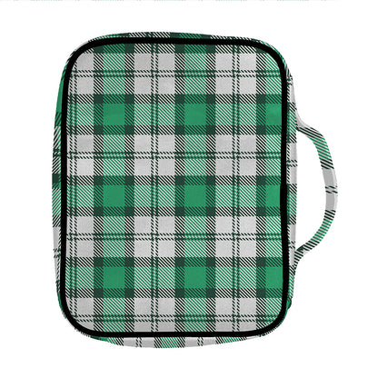 Shamrock St. Patrick's Day Tartan Print Front Pocket Bible Bag