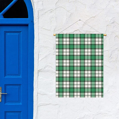 Shamrock St. Patrick's Day Tartan Print Garden Flag