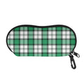 Shamrock St. Patrick's Day Tartan Print Glasses Case