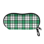 Shamrock St. Patrick's Day Tartan Print Glasses Case