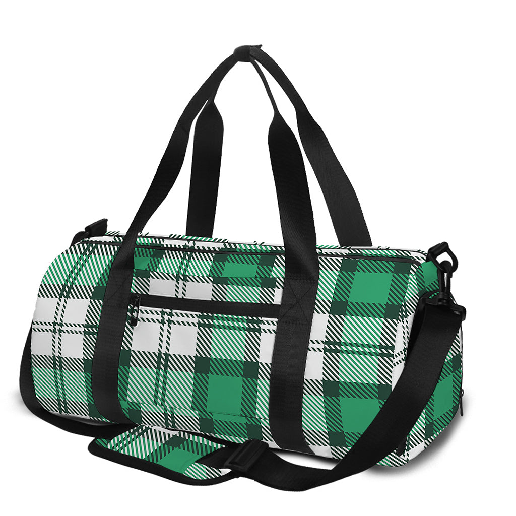 Shamrock St. Patrick's Day Tartan Print Gym Bag