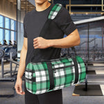 Shamrock St. Patrick's Day Tartan Print Gym Bag