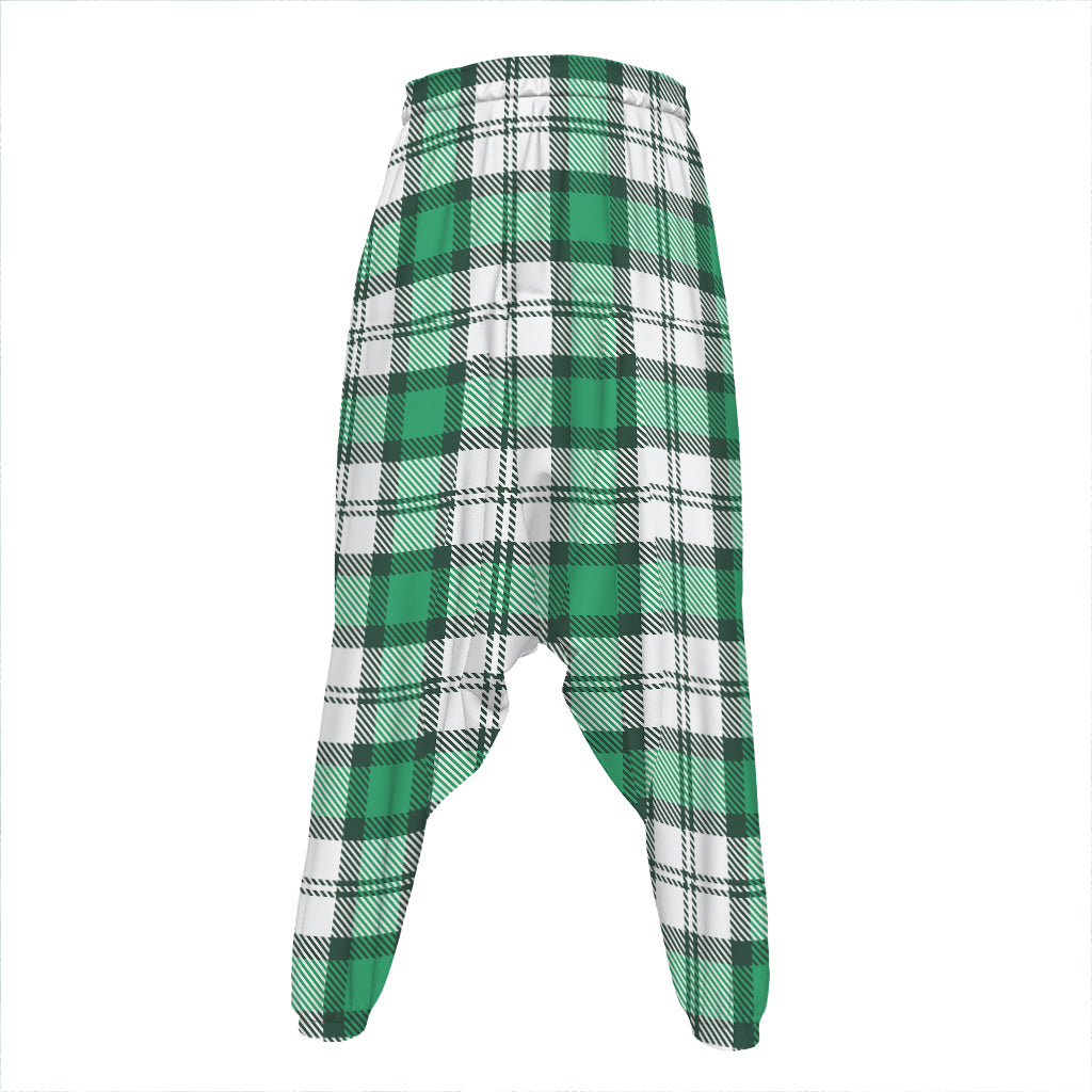 Shamrock St. Patrick's Day Tartan Print Hammer Pants