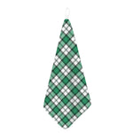 Shamrock St. Patrick's Day Tartan Print Hand Towel