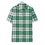 Shamrock St. Patrick's Day Tartan Print Hawaiian Shirt