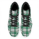 Shamrock St. Patrick's Day Tartan Print High Top Leather Sneakers