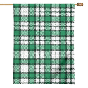 Shamrock St. Patrick's Day Tartan Print House Flag