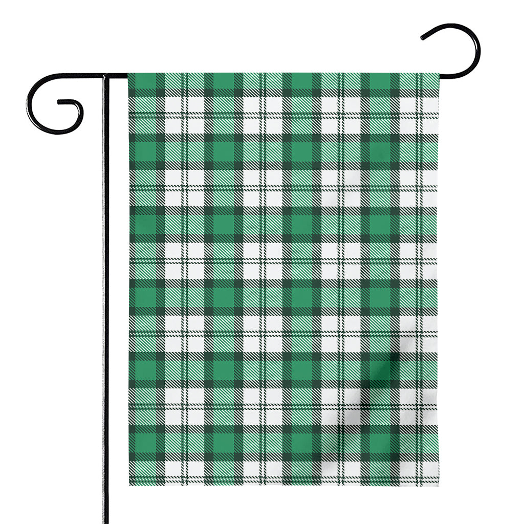 Shamrock St. Patrick's Day Tartan Print House Flag