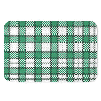 Shamrock St. Patrick's Day Tartan Print Indoor Door Mat