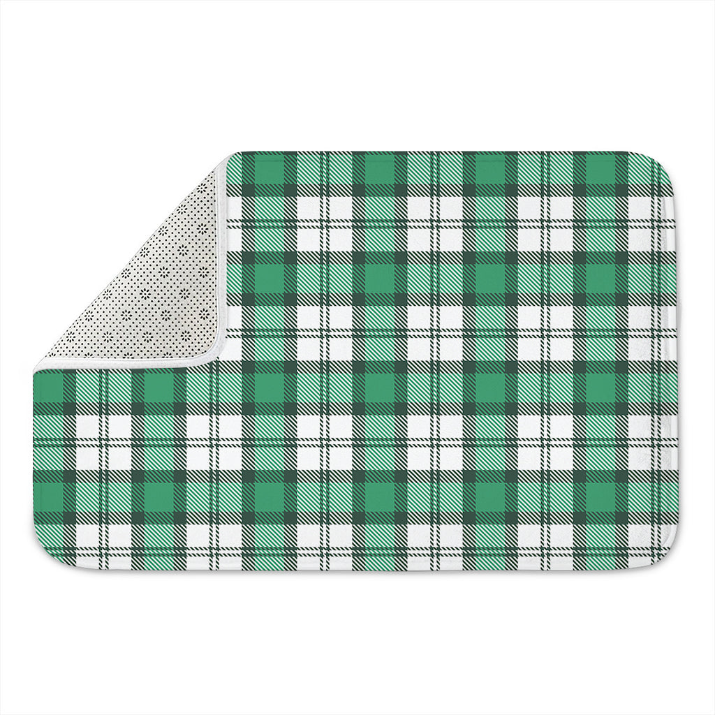 Shamrock St. Patrick's Day Tartan Print Indoor Door Mat