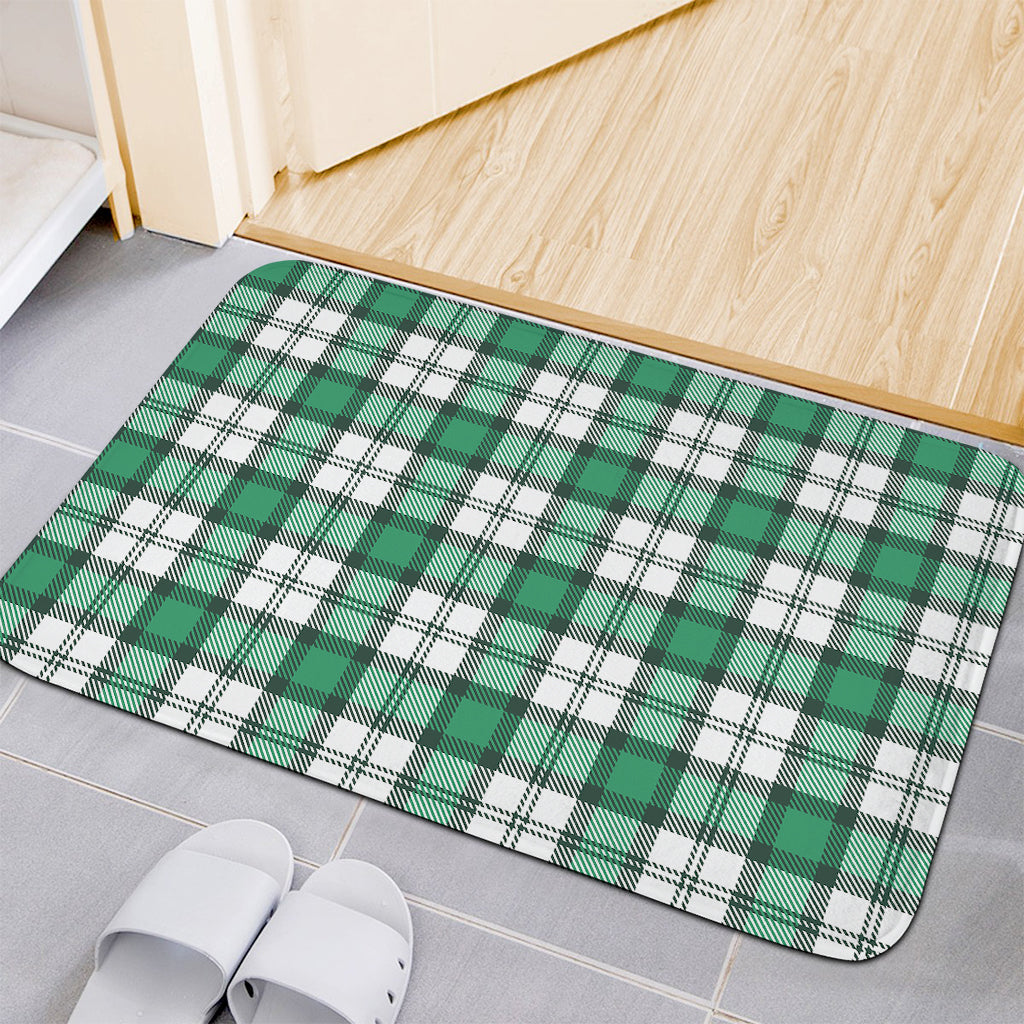 Shamrock St. Patrick's Day Tartan Print Indoor Door Mat