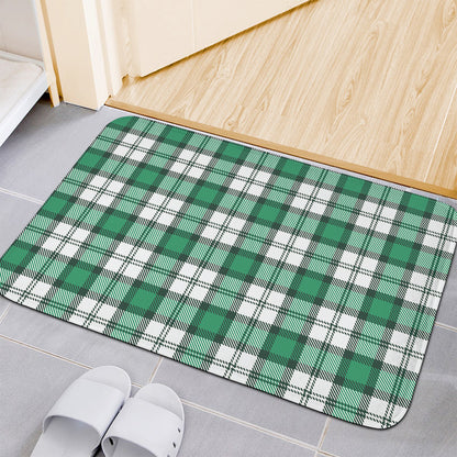 Shamrock St. Patrick's Day Tartan Print Indoor Door Mat