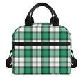 Shamrock St. Patrick's Day Tartan Print Insulated Lunch Bag