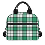 Shamrock St. Patrick's Day Tartan Print Insulated Lunch Bag