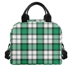 Shamrock St. Patrick's Day Tartan Print Insulated Lunch Bag