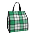 Shamrock St. Patrick's Day Tartan Print Insulated Lunch Tote