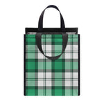 Shamrock St. Patrick's Day Tartan Print Insulated Lunch Tote