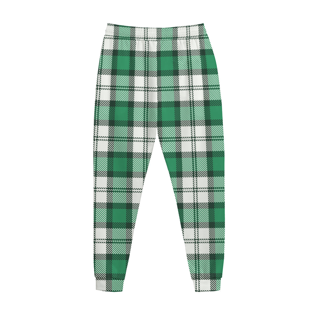 Shamrock St. Patrick's Day Tartan Print Jogger Pants
