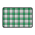 Shamrock St. Patrick's Day Tartan Print Kitchen Mat