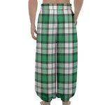 Shamrock St. Patrick's Day Tartan Print Lantern Pants