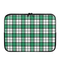 Shamrock St. Patrick's Day Tartan Print Laptop Sleeve