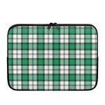 Shamrock St. Patrick's Day Tartan Print Laptop Sleeve