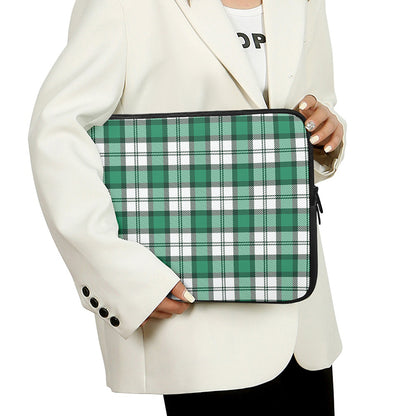 Shamrock St. Patrick's Day Tartan Print Laptop Sleeve