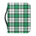 Shamrock St. Patrick's Day Tartan Print Leather Bible Cover