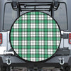 Shamrock St. Patrick's Day Tartan Print Leather Spare Tire Cover