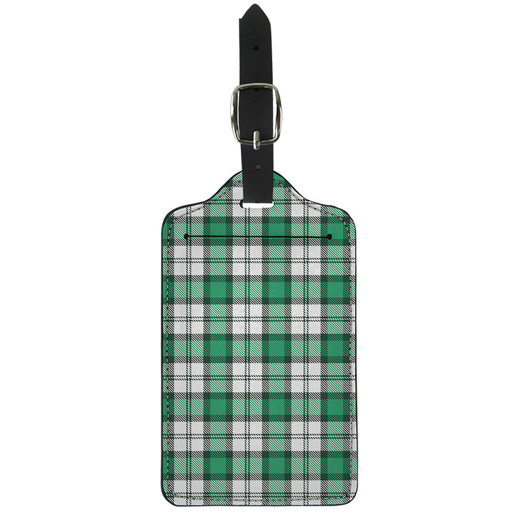 Shamrock St. Patrick's Day Tartan Print Luggage Tag