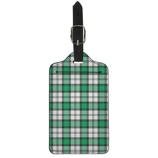 Shamrock St. Patrick's Day Tartan Print Luggage Tag