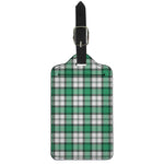 Shamrock St. Patrick's Day Tartan Print Luggage Tag