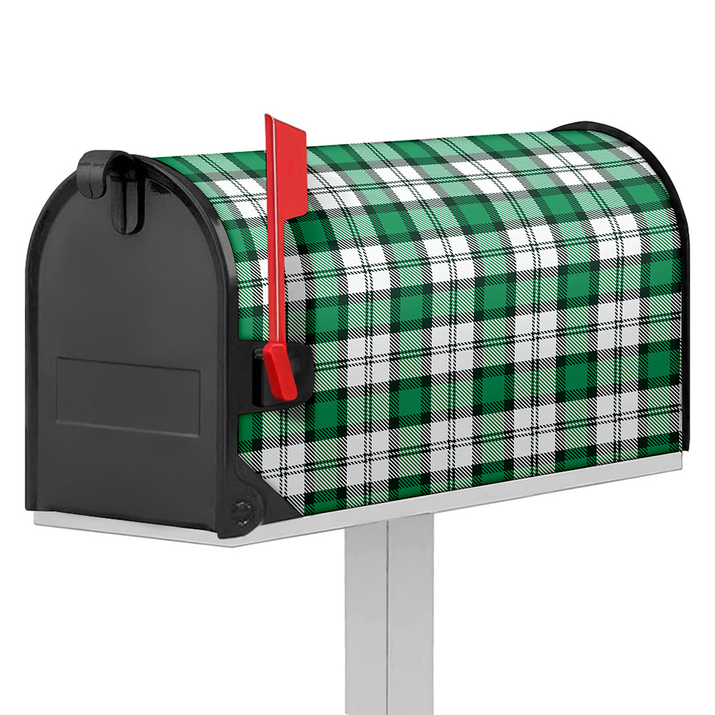 Shamrock St. Patrick's Day Tartan Print Mailbox Cover