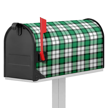 Shamrock St. Patrick's Day Tartan Print Mailbox Cover